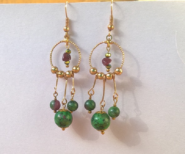 earrings-with-zoisite